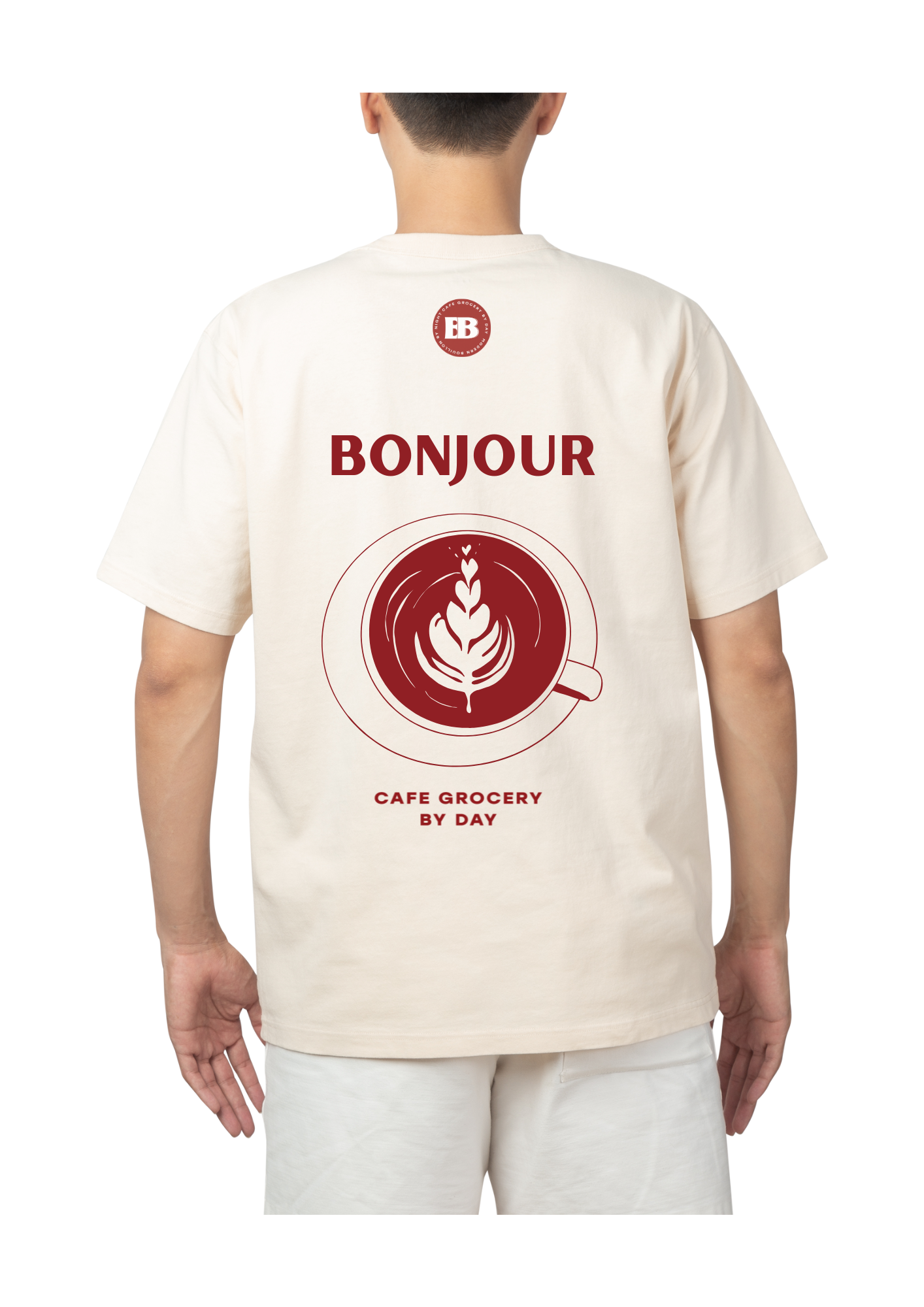 Short Sleeve T-shirt Coffee Bonjour Bonsoir